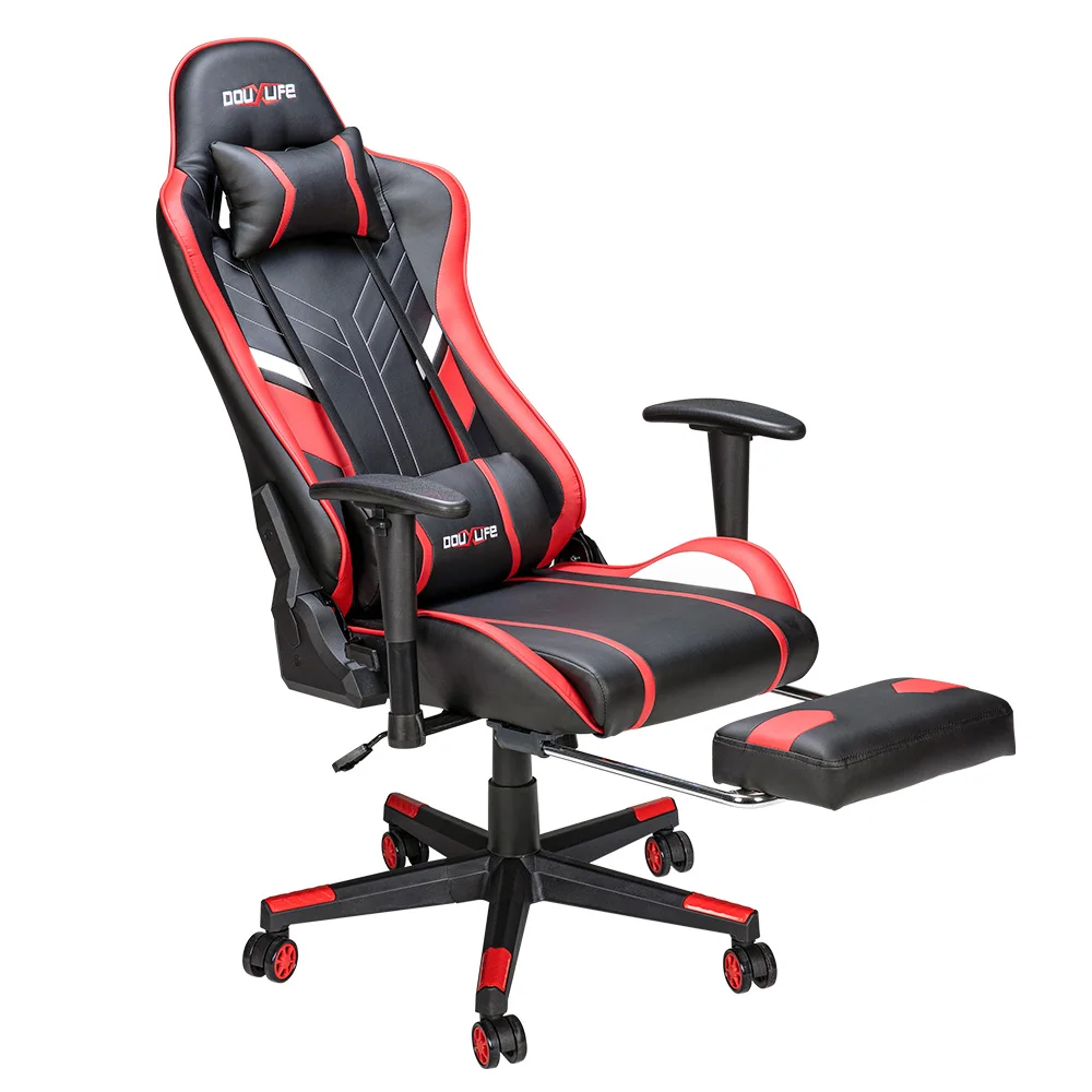 Silla ergonómica para juegos de GC-RC03, Sillón de masaje, diseño de espalda alta, Lumbar, relajante, PU, personalizado, ordenador, Oficina