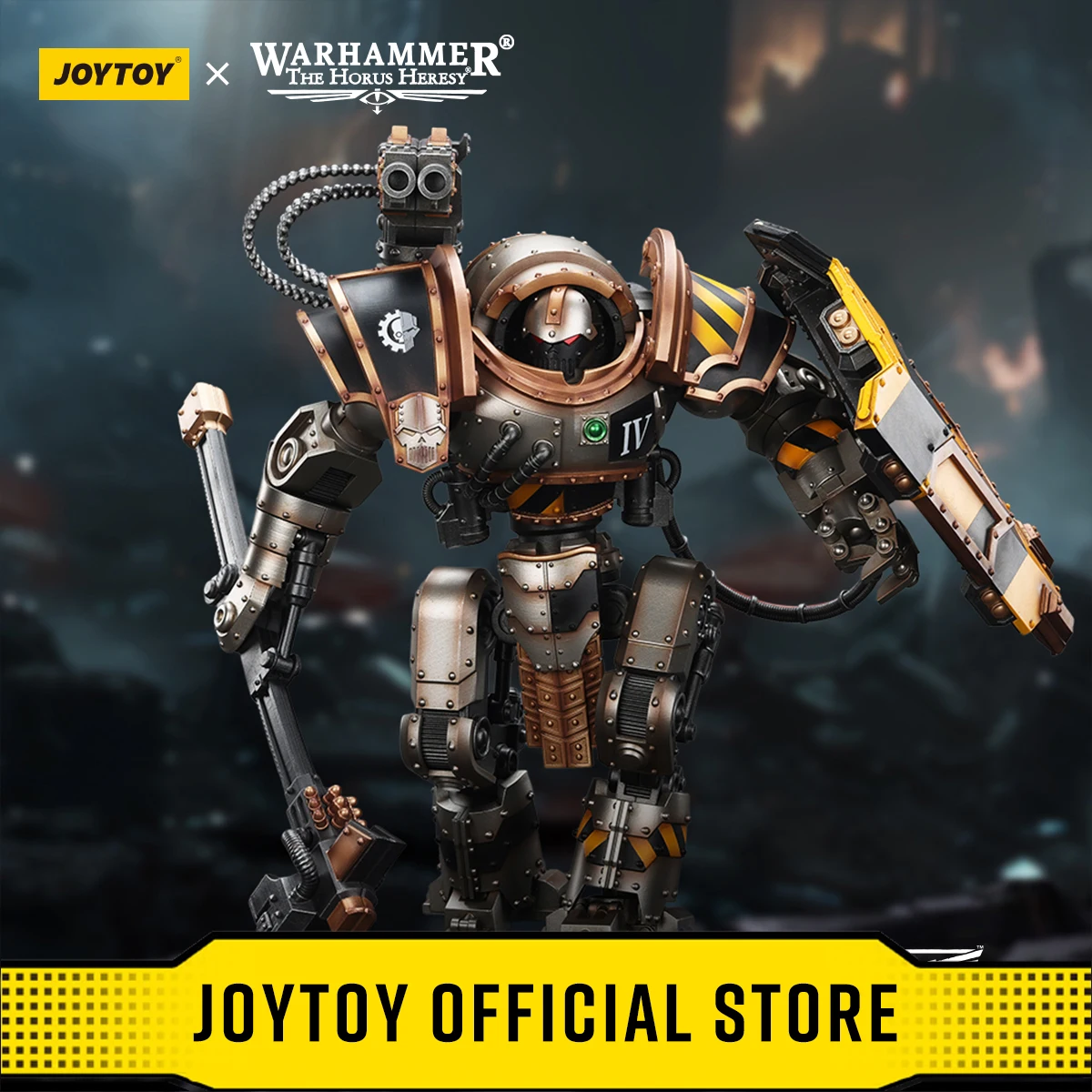 Figuras de Acción JOYTOY Warhammer, Iron Warriors, Iron Circle, Domitar-Ferrum Class Battle-automata con Escudo de Batalla Karceri