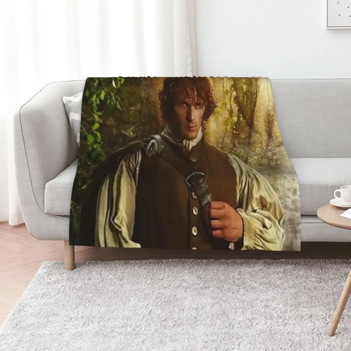 Sam Heughan Throw Blanket Spring Fall Cozy Throw Blanket for Couch