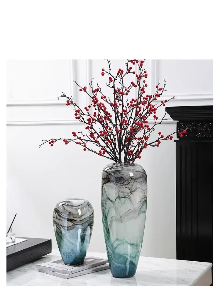 Vase Modern Light Luxury Ink Wind Glazed Vase Art Countertop Ornament