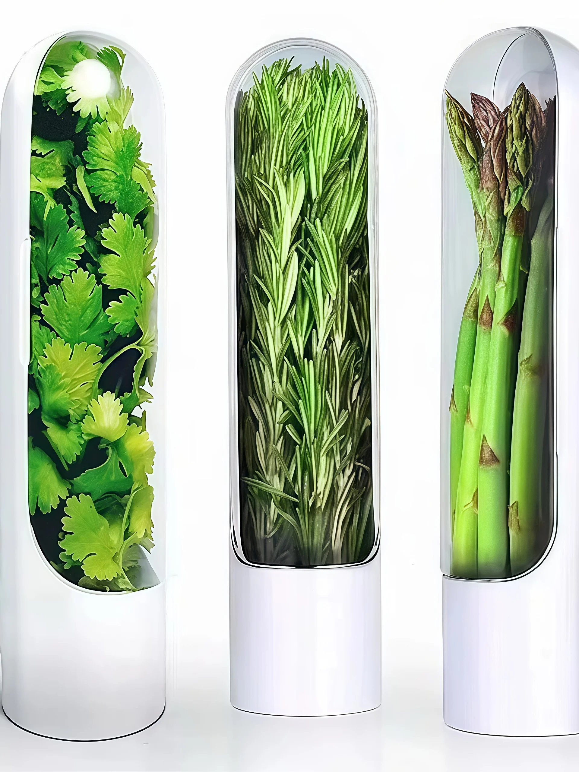  Parsley Garlic Onion Storage Box Basil Mint Asparagus Parsley Pressure Resistant Preservation Container Kitchen Organizer