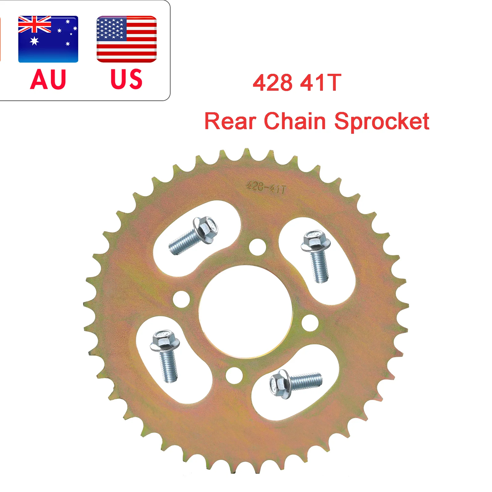 High-performance 428 41T Rear Chain Sprocket 48mm For Go Kart ATV Quad Buggy Dirt Bike 110cc 125cc Motorcycle Parts