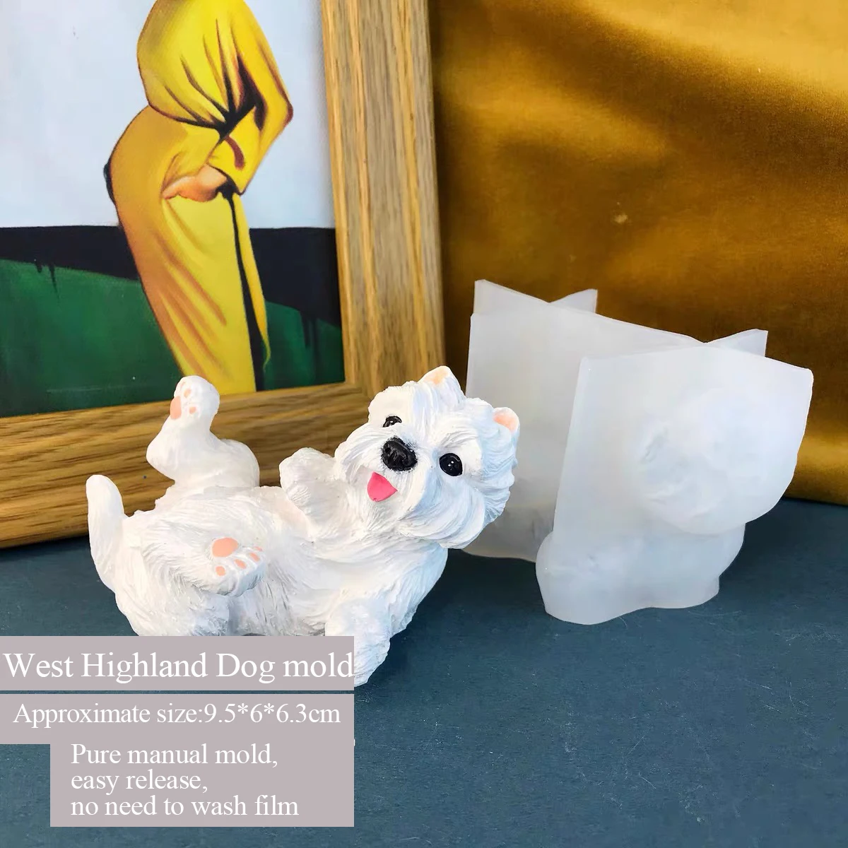 West Highland Mould for DIY, Drop Glue, Aroma Plaster, Handmade, DIY, Lovely, Naughty, Silicone Mill