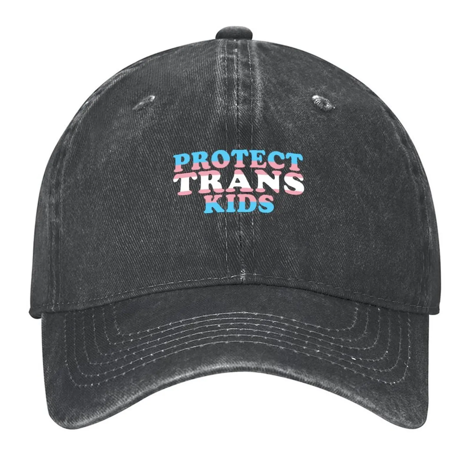 

Protect trans kids (flag text) Baseball Cap birthday Golf Hat Man Thermal Visor Rugby Mens Caps Women's