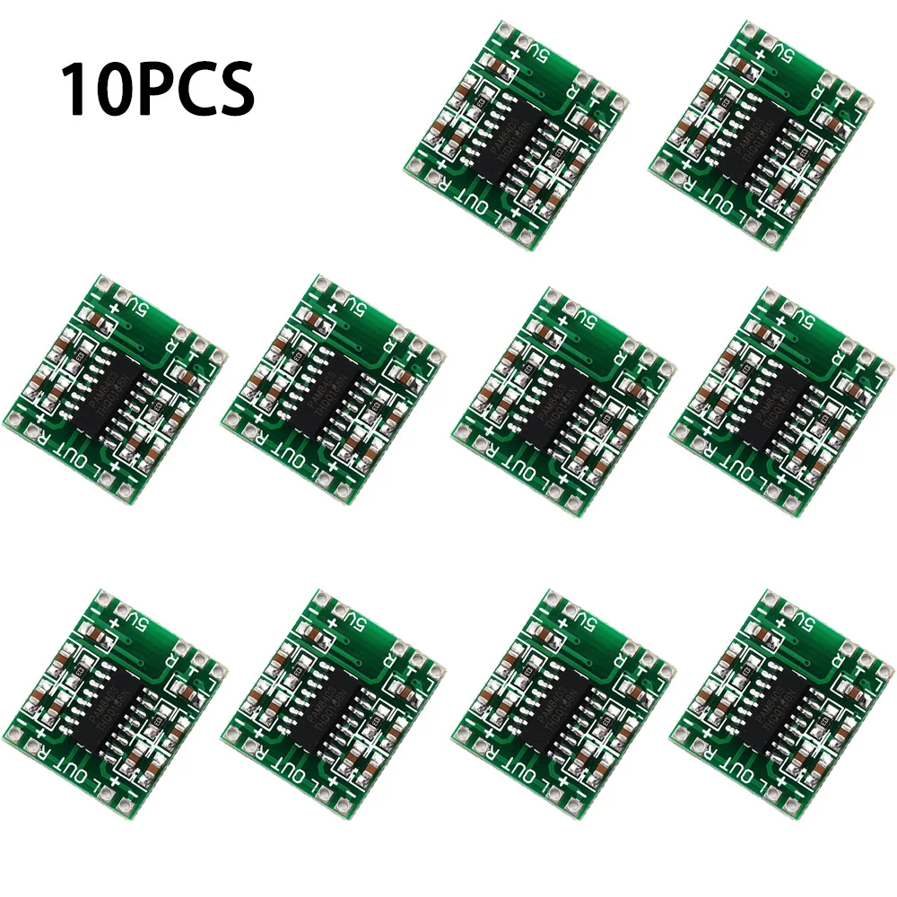 10CS verde PAM8403 Mini placa amplificadora Digital 3W Clase D Digital 2,5 V a 5V placa amplificadora de potencia eficiente Dropshipping