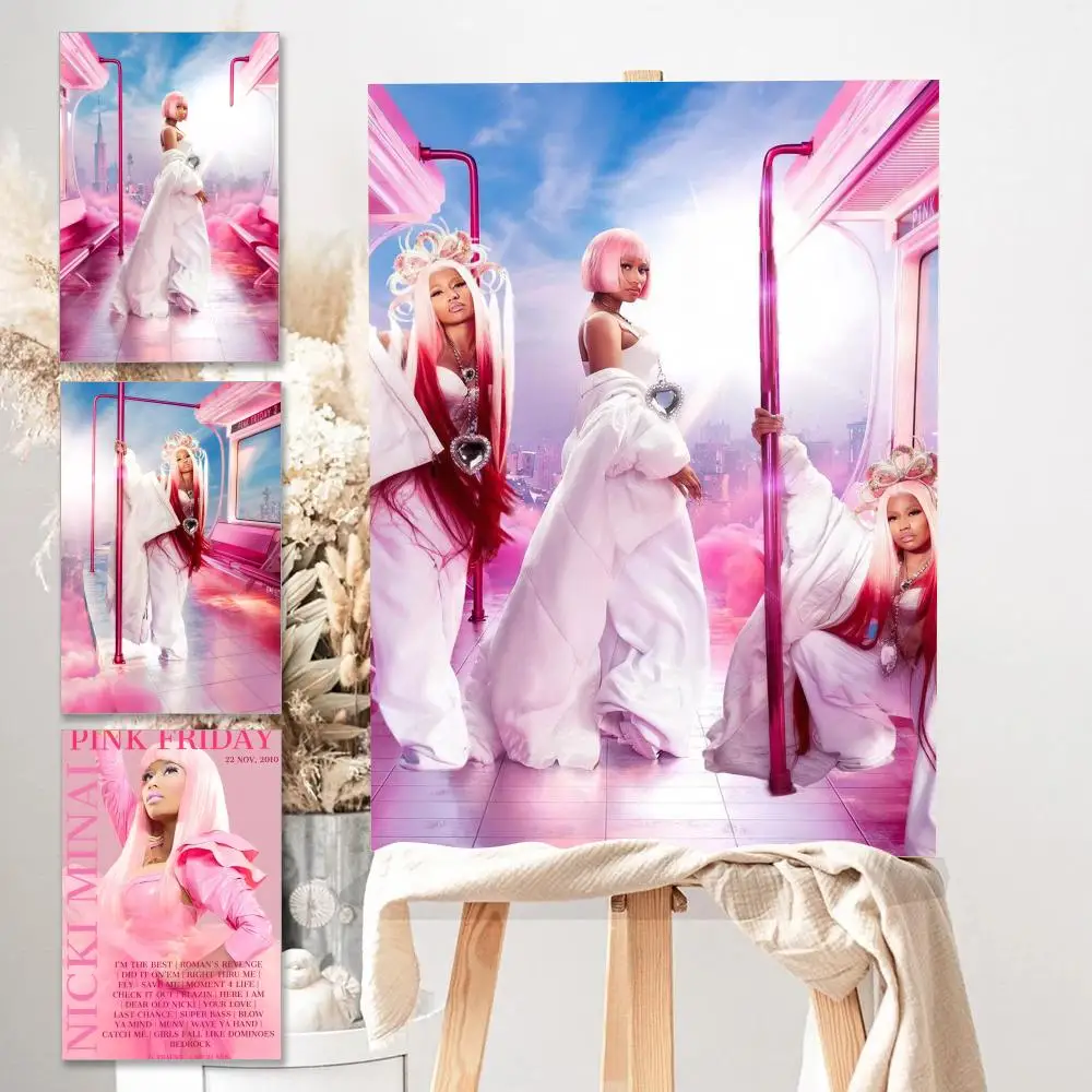 Poster HD Anime Hot Theme Singer/OST/Movie-Waterproof Self-Stick Home Decor Rapper N-nicki Minaj Pink Friday 2