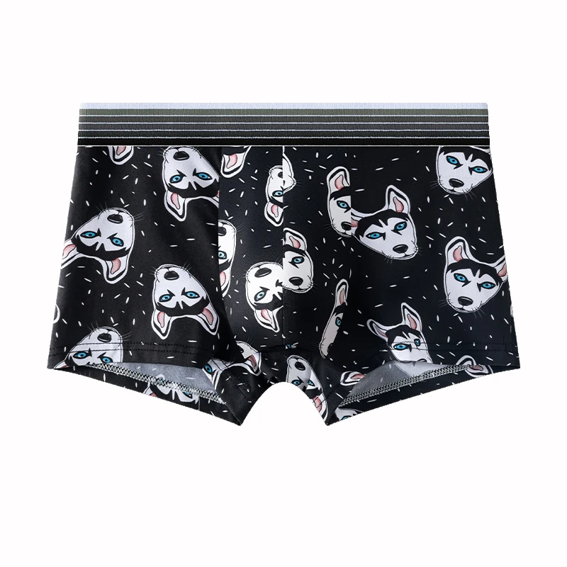 4Pcs/lot Hot Lovely Cartoon Print Man Boxers Breathable Men Underwear Sexy Panties Men\'s Boxershorts Homme Underpants