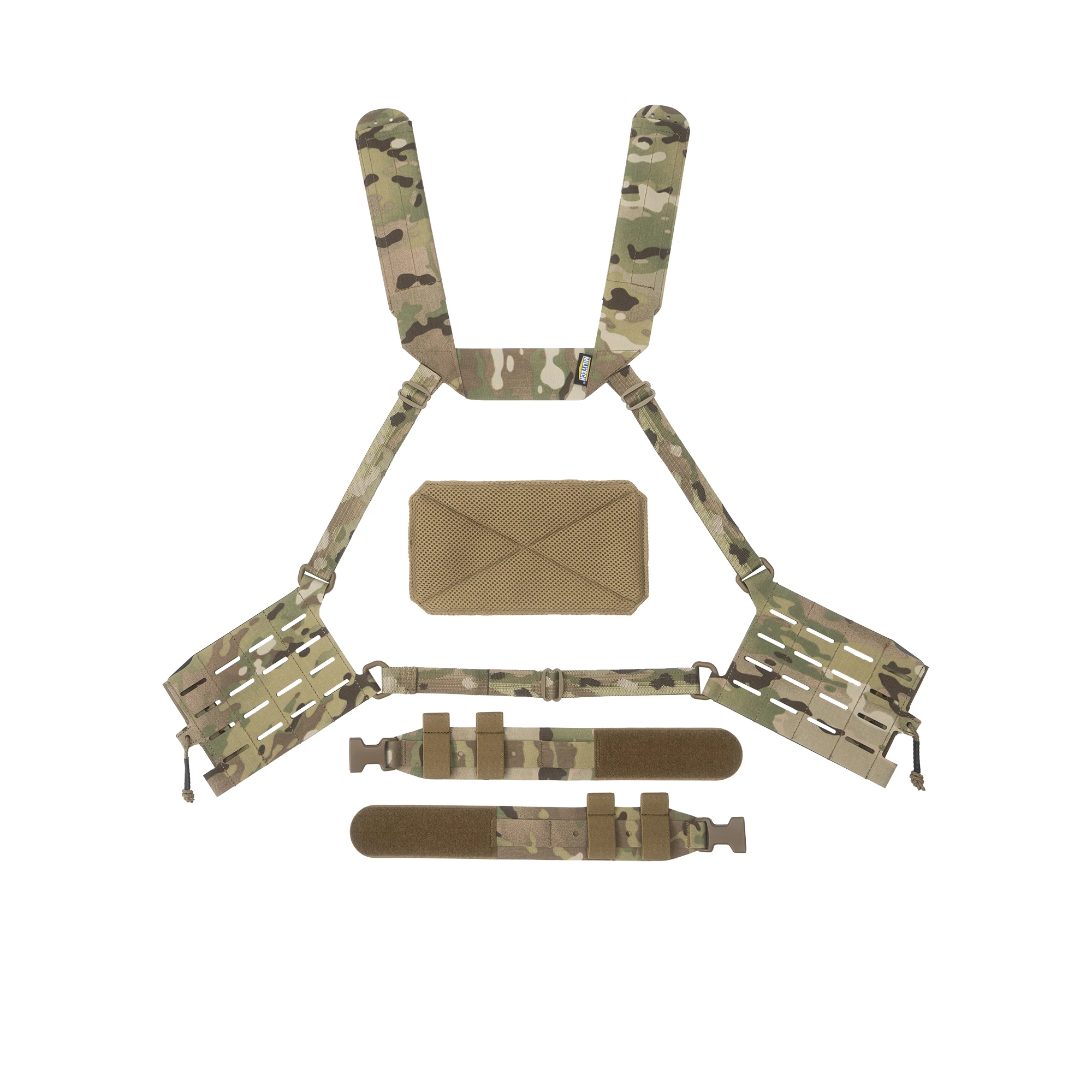 MILITECH Harness Chest Rig Kit For ARC V2 Plate Carrier Tactical Vest Placard Triple Quadruple Magazeine Frame Quick Release