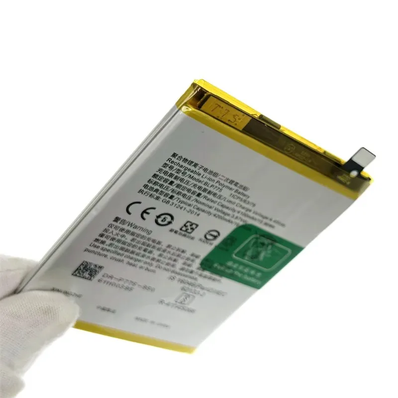 แบตเตอรี่โทรศัพท์มือถือคุณภาพสูง 4200mAh รุ่น BLP775 ของแท้ สำหรับ OPPO Realme X3 Realme X50 X3 Super ZOOM