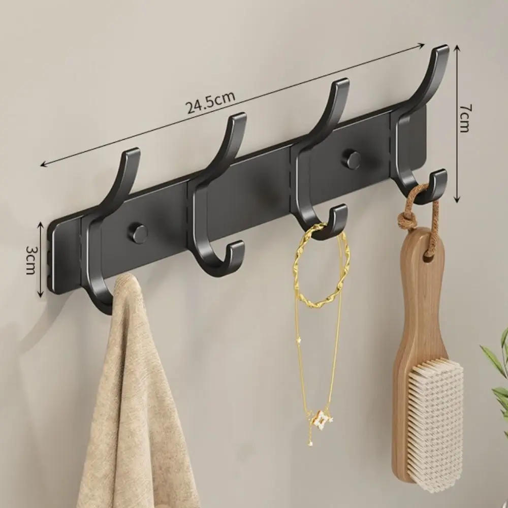 

Strong Load-bearing Clothes Coat Hooks Wall Rack Heavy Duty Towel Hooks Space Aluminum Home Wall Mounted Door Hanger Door