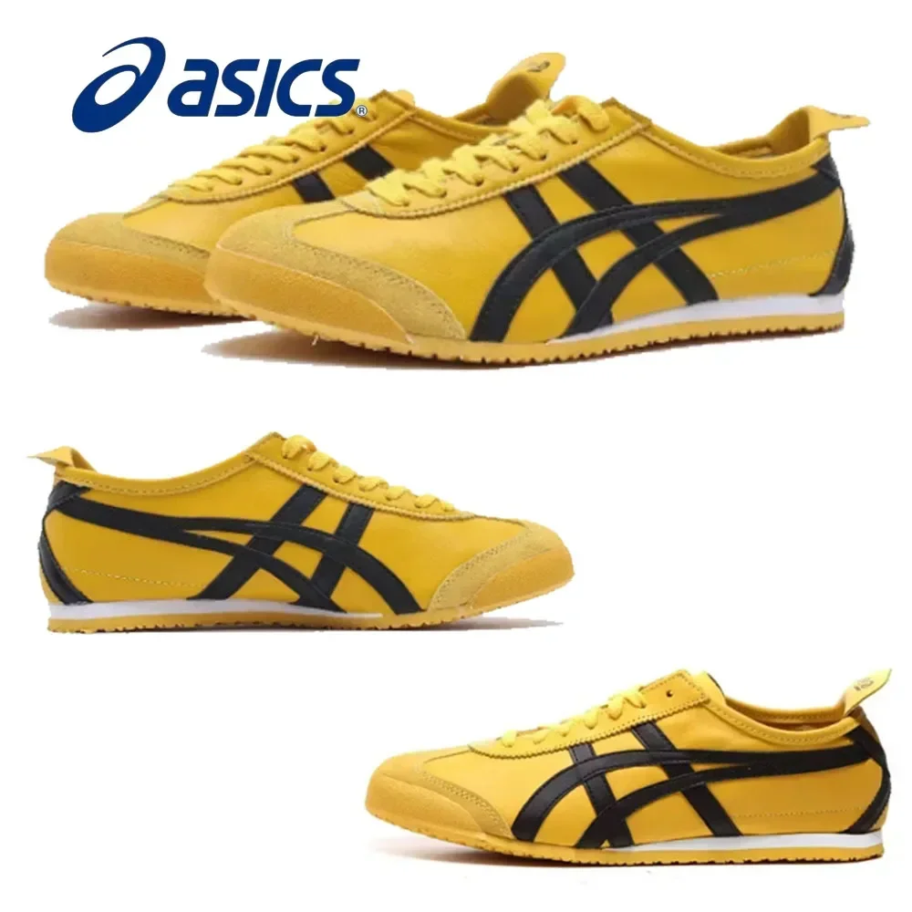 Asics Onitsuka Tiger MEXICO 66 Slip-on Running Shoes for Men and Women Classic Leather Sneakers Breathable Flat Shoes