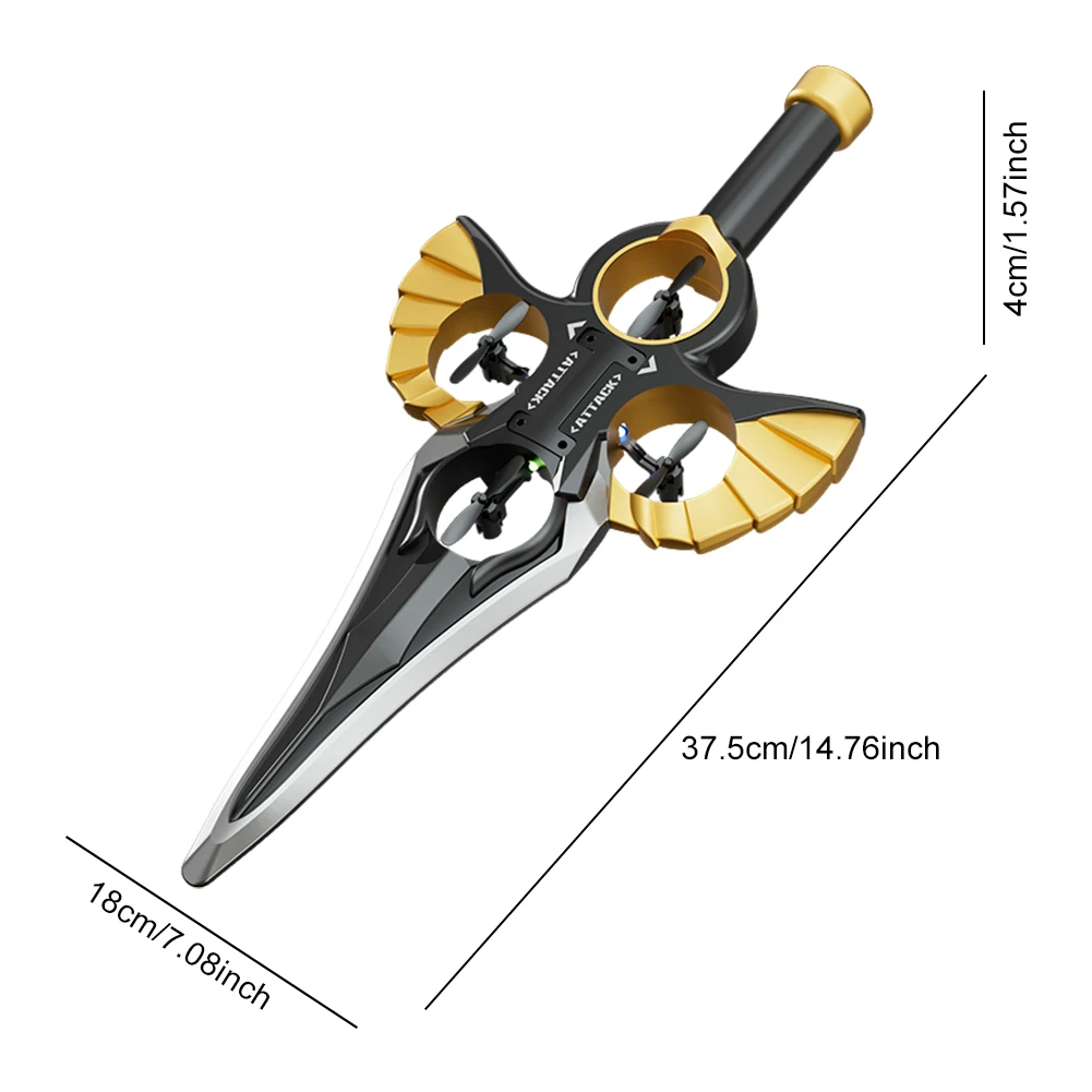 Handgesteuerung 2,4 G RC Flying Sword Drone Stunt Flugzeug mit LED-Leuchten Kindergeburtstag Weihnachtsgeschenk