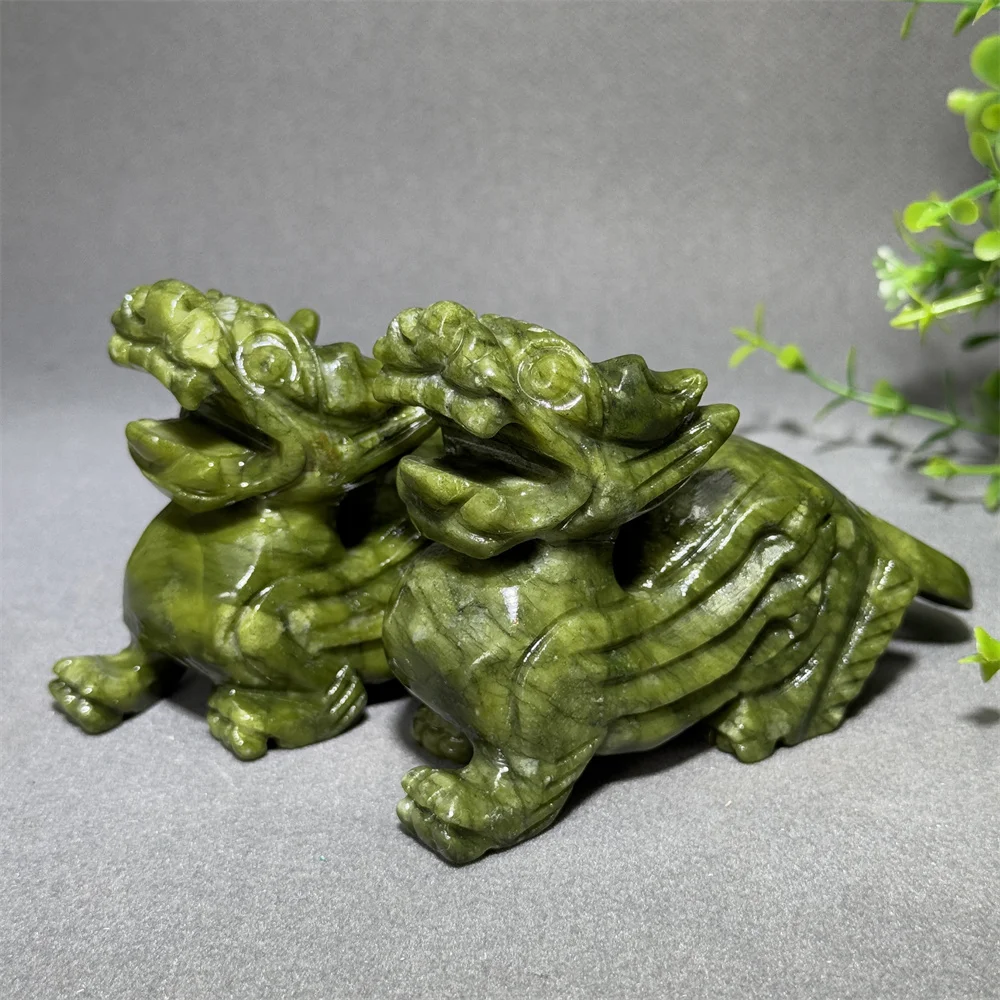 Natural Jade Hand Carved And Polished China Mascot  PiXiu Reiki  Lucky Exorcism Home Office Decoration Precious Gift