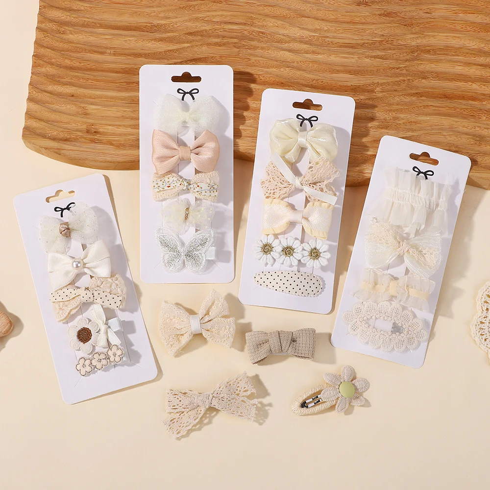 

4/5/pcs Sweet Lolita Bow Hair Clip Gift Set Cute Princess Headwear for Girls Party Dress up Hair Accessories