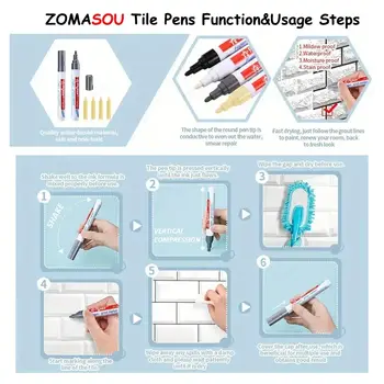 1-10 ks 10 barev Voděodolné fixy na dlaždice, pero na spárování stěn, kuchyňské a koupelnové keramické švy, nástroje na opravu mezer 8 nejlepší prodej reforma dlaždic - №8
