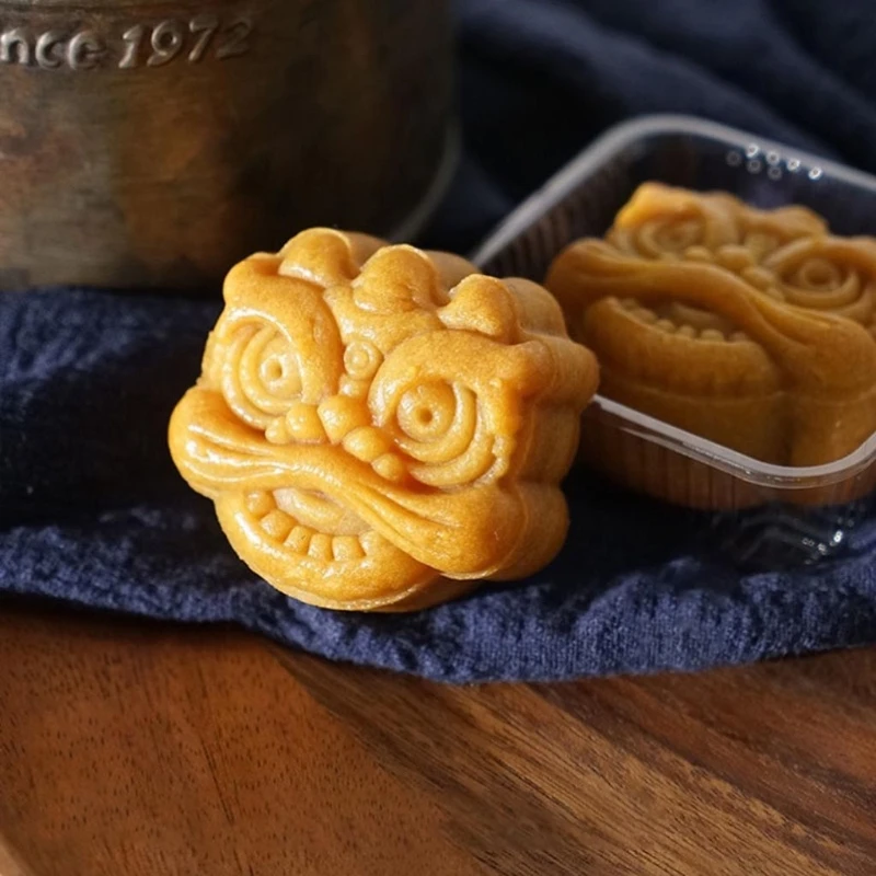 DIY 3D Mooncake Mold 50g/75g National for Tide Lion Patterns Mooncake Mold Drop shipping