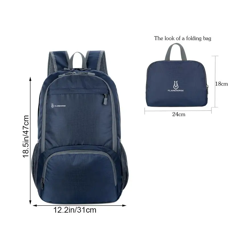 軽量折りたたみバックパックユニセックス防水パッカブルバックパックアウトドア旅行ハイキングサイクリングデイパックキャンプバックパック