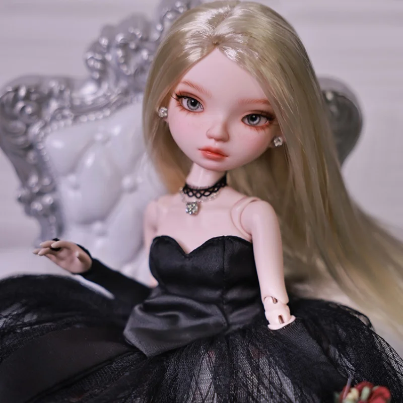 ShugaFairy Ava 1/6 Bjd Doll Heart Body with Elegant Black Evening Dress Style Princess Skirt Doll Ball Jointed Dolls Resin Gift