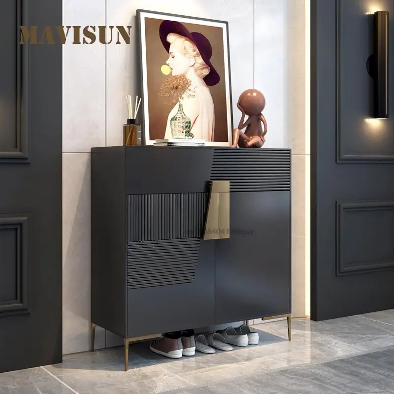 

Italian Minimalist Household Living Room Shoe Cabinet Modern Porch Storage Light Luxury Chest Of Drawers Hallway Furniture