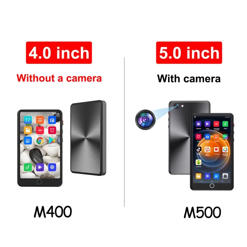 5.0 Wifi MP4 Player 4/5inch Touch with Bluetooth and WiFi MP3 Music Players With Cam Built-in speaker Supports Android 8.1