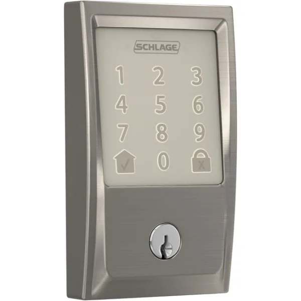 

Schlage Encode Smart Wi-Fi Deadbolt with Century Trim in Satin Nickel