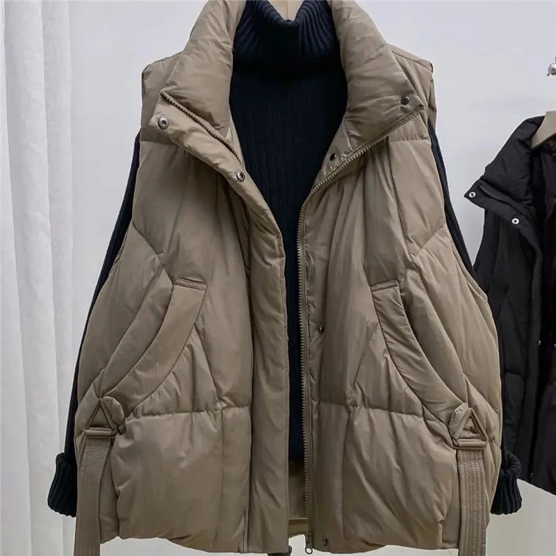 Off-season Plus Size Women's Down Cotton-padded Vest Coat 2026 Autumn Winter Female New Waistcoat Jacket Fashion Overwear