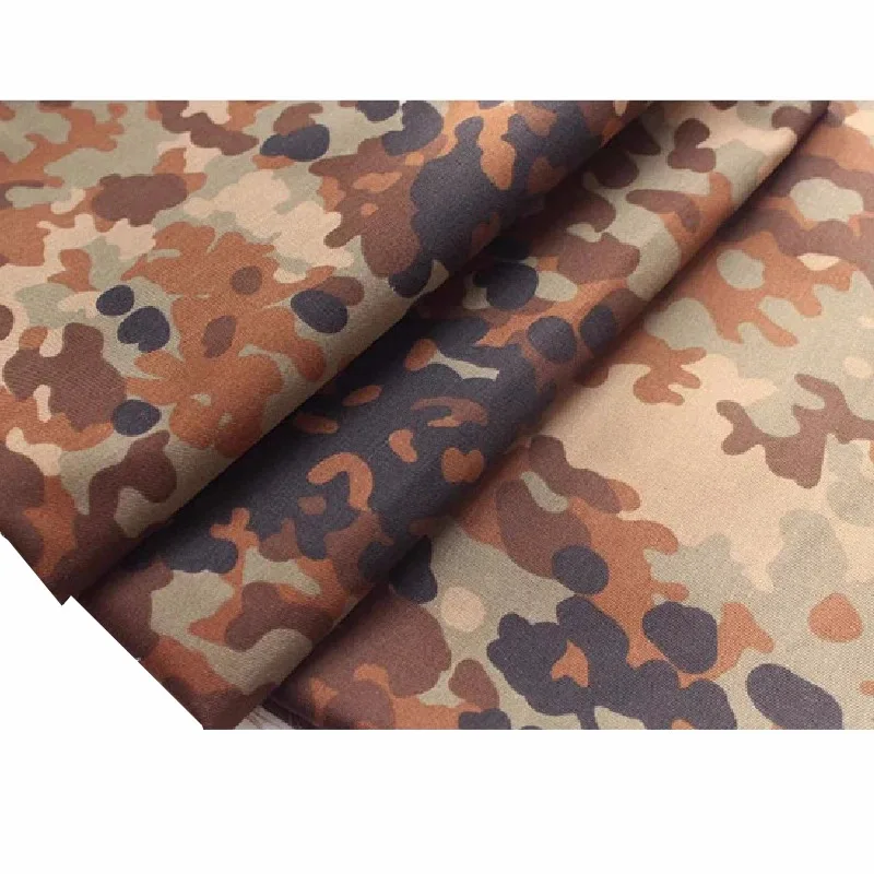 Twill Polyester Cotton Plateau Desert Camouflage Fabric Military Uniform Cloth Coffee Color Handmade Texture for DIY Suit