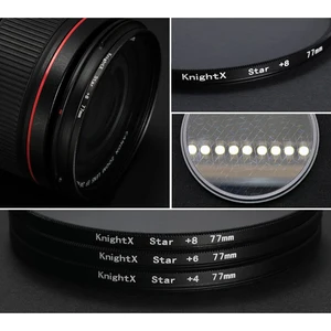 Linha de filtro estrela de efeitos KnightX 52mm 55mm 58mm 67mm 77mm Filtro de lente de câmera para Canon Eos Sony Nikon Fotografia fotográfica 8 principais vendas filtro vidro fumo - №1