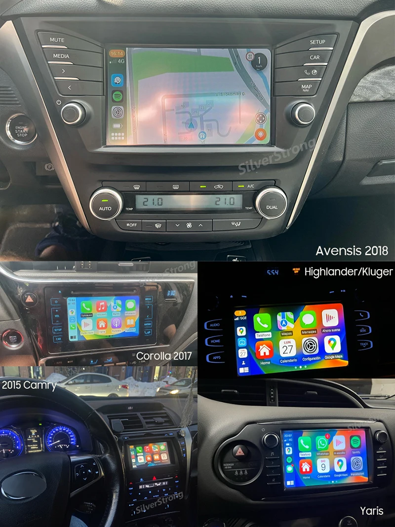 CarPlay Sienta Corolla Altis,Ativ,CHR,Crysta,Veloz Android Auto CHR,Hilux,Fortuner,4runner AirPlay for TOYOTA 2014-2019