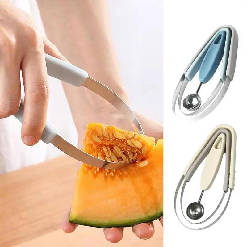 Watermelon Baller Scoop Baller Melons Scooper Portable Fruit Ball Digger Fruit Peeler For Ice Cream Avocado Watermelon