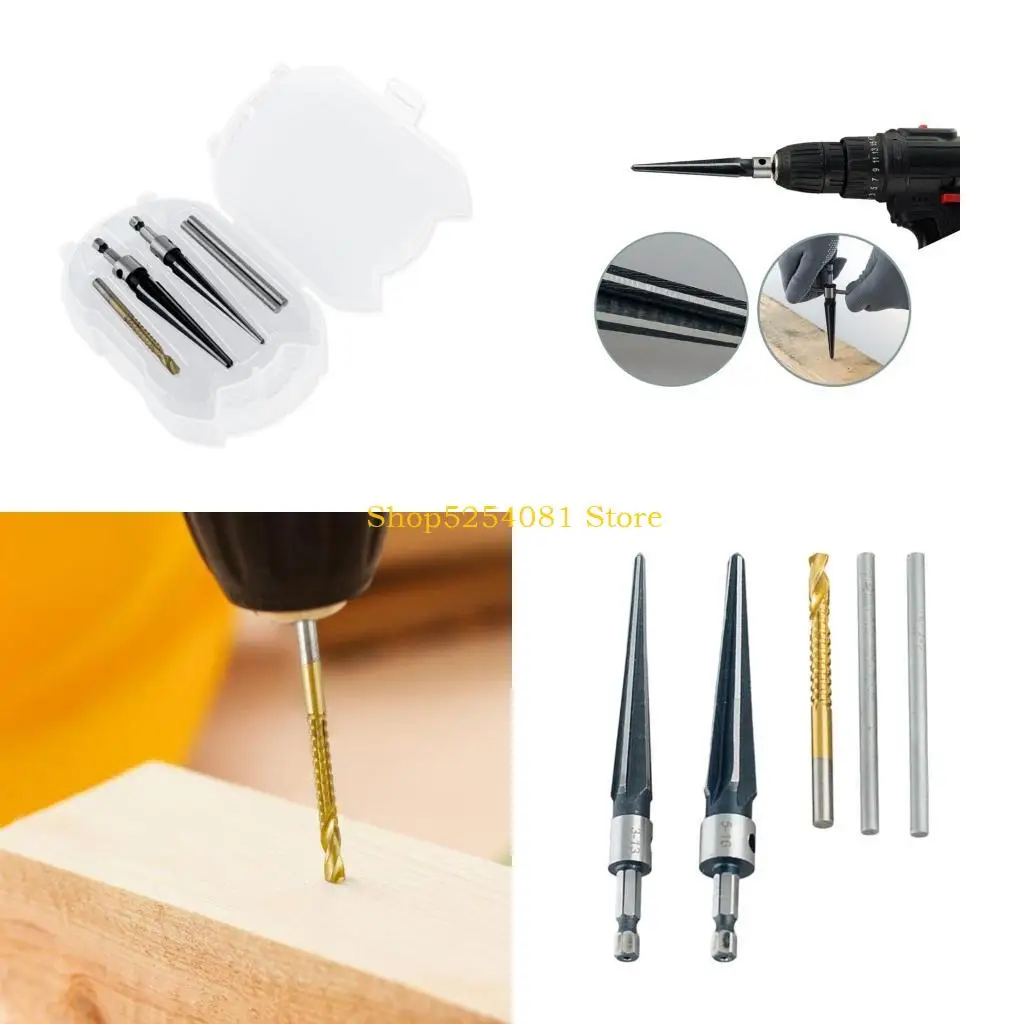 

AXYC Craftsmanships Enhancing Tapered Reamer Set, 3-13mm & 5-16mm, Hexadecimal Shank for Guitar and Woodworking Tool