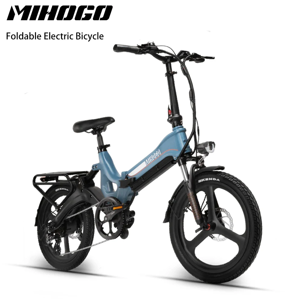 MIHOGO RX2.4 20 بوصة محرك Ebike Peak 750 وات قابل للطي 48 فولت 12.8AH بطارية قابلة للإزالة 40 ميل أقصى نطاق، أقصى سرعة ​ ​ 23 ميجا في الساعة، ركاب سريع