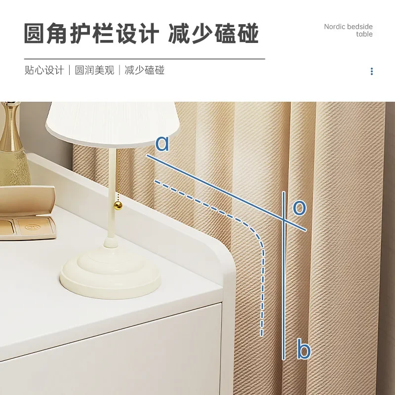 for Bedside Table Household Simple Widened Multi-functional Storage Small Chest Cabinet Multi-layer with Drawers Locker