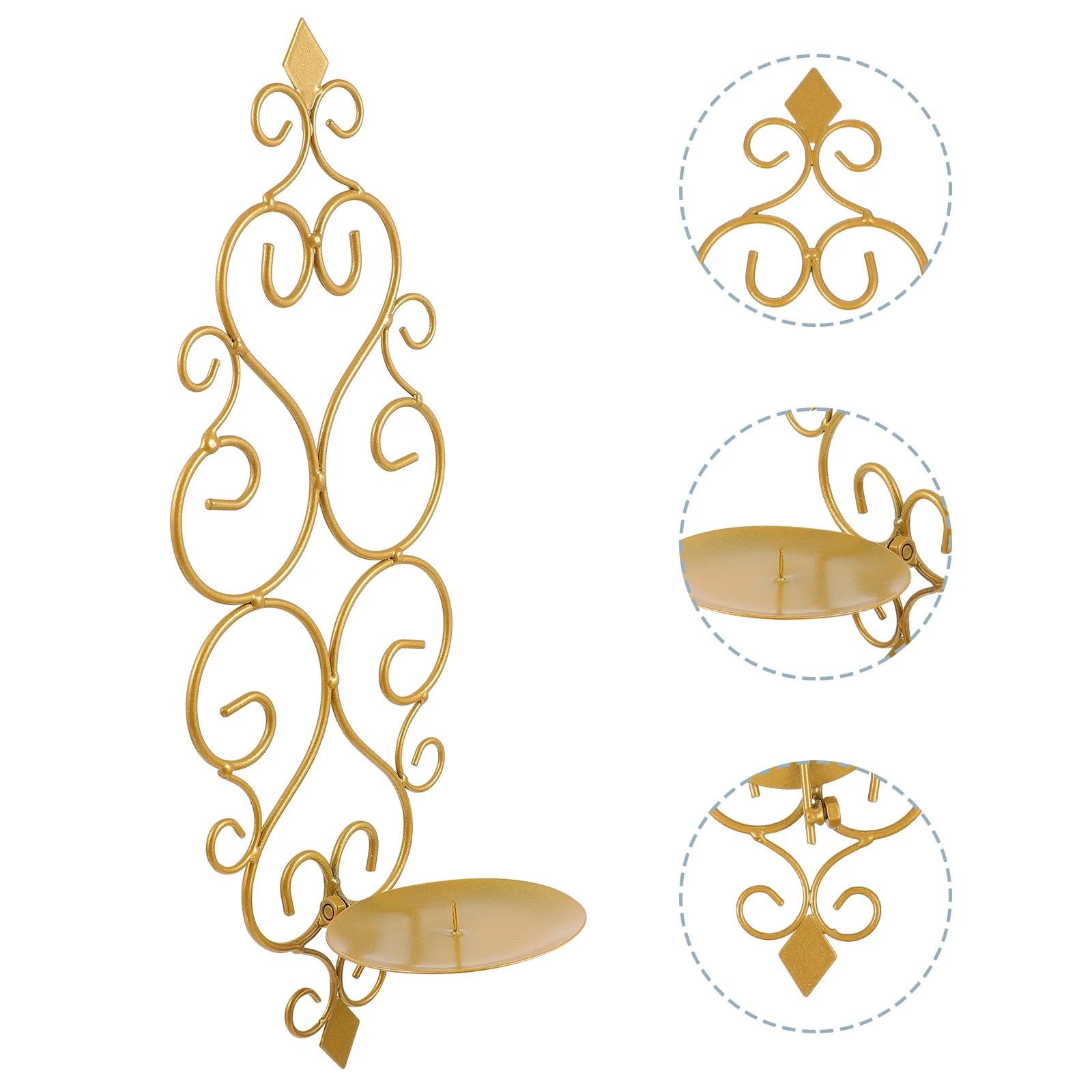 2 قطعة الشمعدانات الجدار الحديد Tealight أصحاب لغرفة النوم غرفة المعيشة ديكور الرجعية أنيقة الشمعدانات عرض حامل