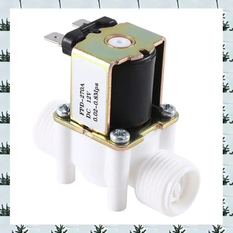 

ABLG 4X DC12v N/C нормально закрытый электромагнитный клапан для воды G1/2-дюймовый пластиковый электрический электромагнитный клапан для диспенсера для воды