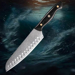 7 Inch Santoku Knife Professional 67 layer Damascus Steel Kitchen Knives VG10 Super Core Japanese Chef Knife Pakka Handle