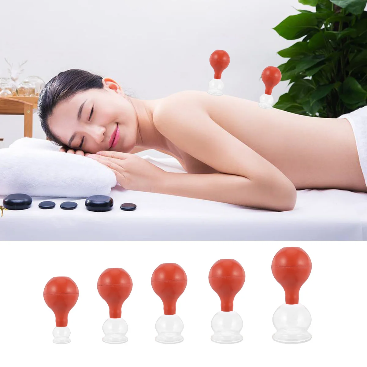 Rubber Cupping Cup Glass Cupping Cup，Household Cupping Therapy Vacuum Can Cupping Device