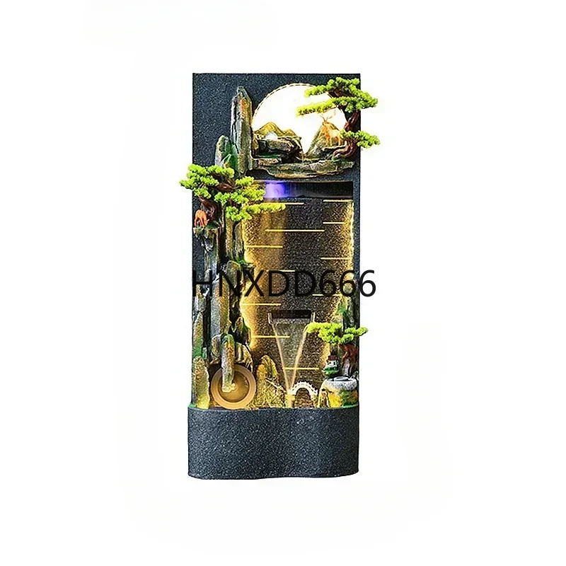 Artificial Spring Living Room Water Curtain Wall Fish Tank Floor-Standing Decorations Decoration Outdoor Landscape