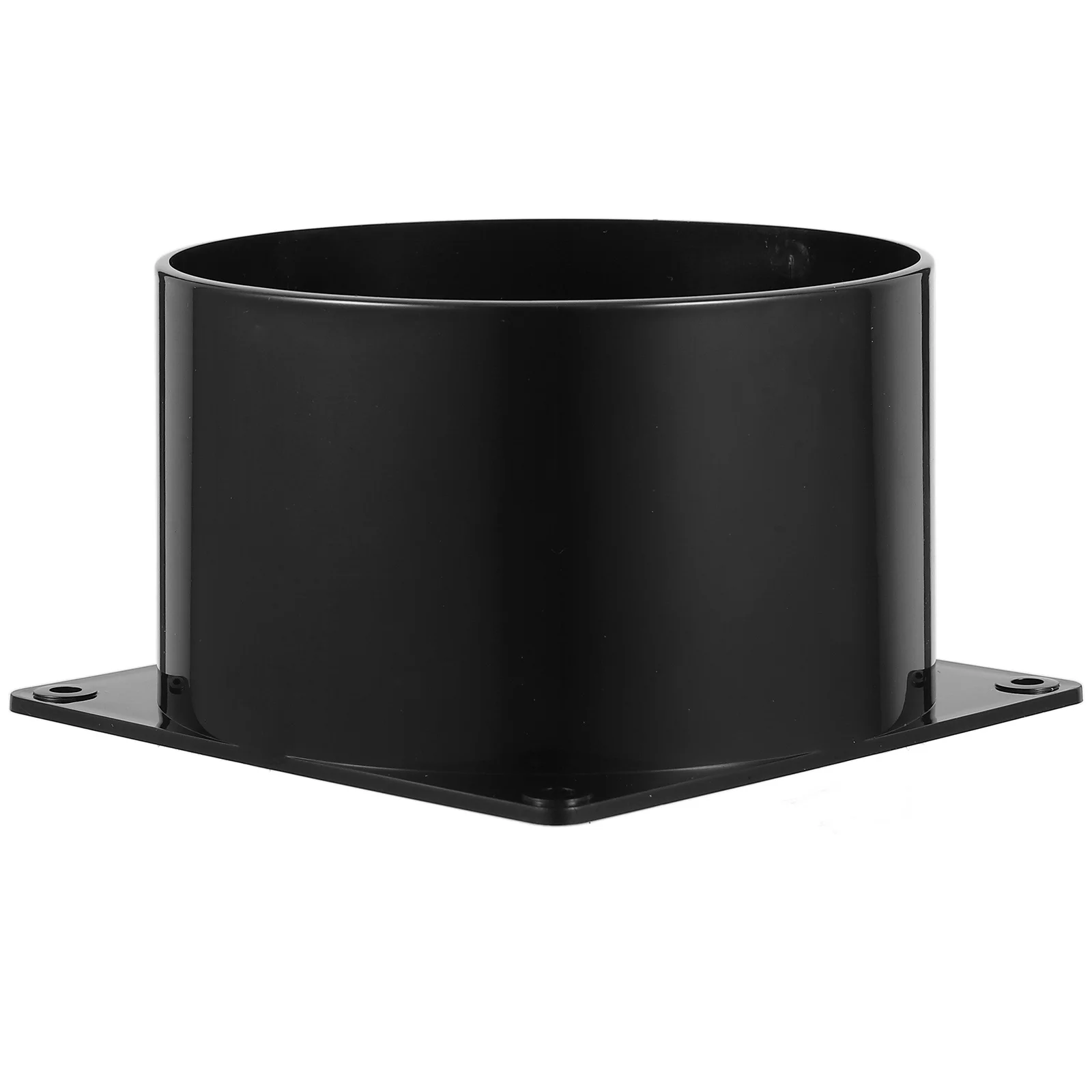 Fresh Air System Connection Port Pipes Plastic Outlet Adaptor Dust Collection Black Abs Duct Connector Square Flange