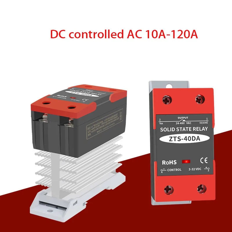 10A 25A 40A 60A 80A 100A 120A solid state relais mit heizkörper karte schiene integrierte SSR-40DA