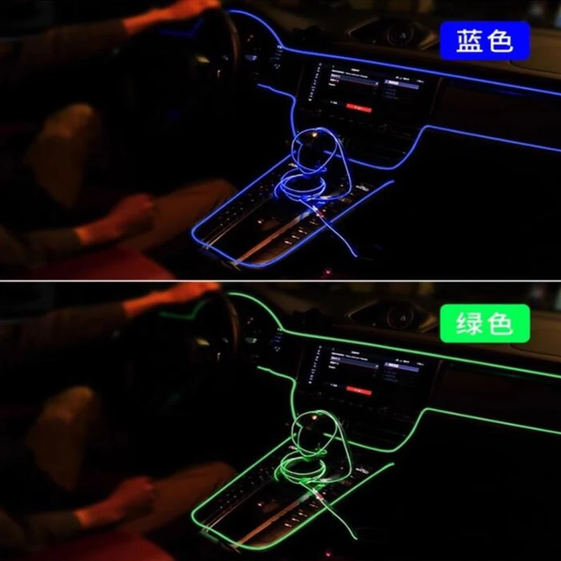 Car Styling DIY Flexible Neon Strip Car Interior Light For Ford Fiesta Ranger Mondeo Fusion Escape Kuga Edge Mustang Accessories - view 5
