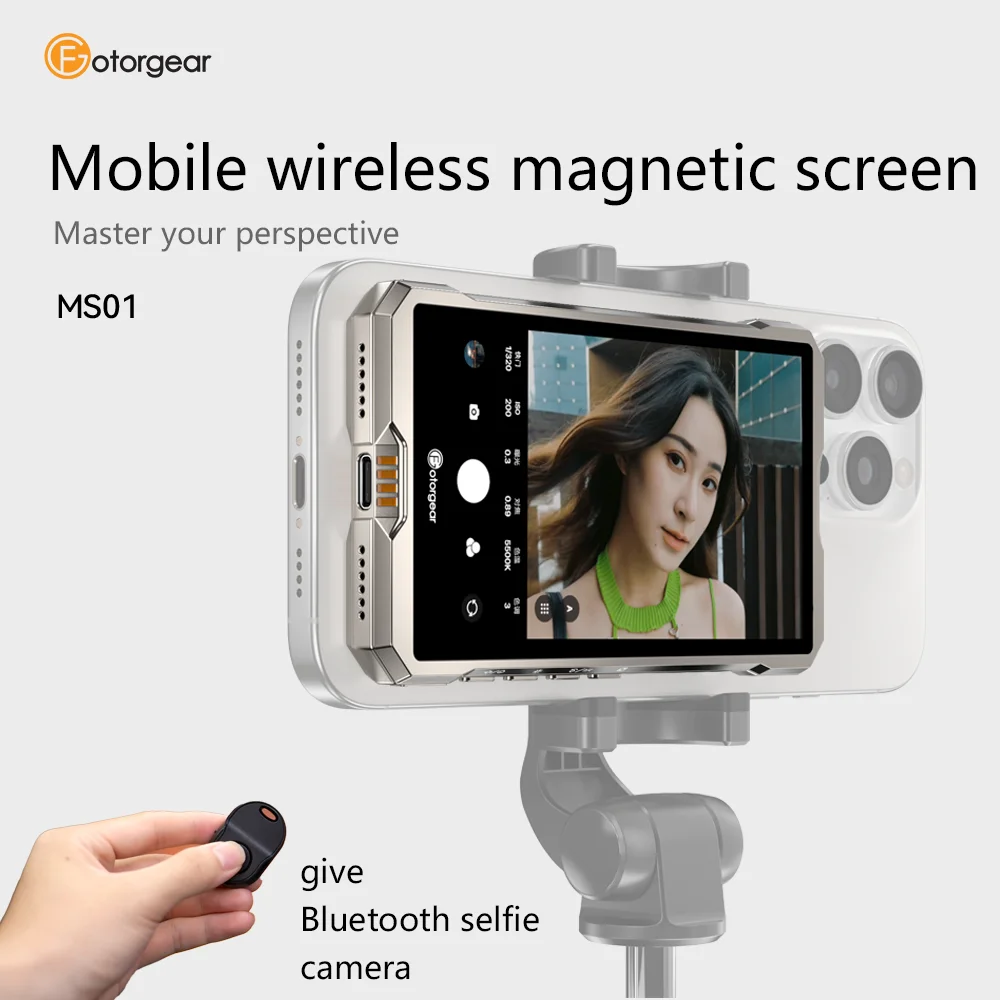 Fotorgear Magnetic Selfie Monitor Screen for iPhone13 14 15 16 pro MAX Samsung S23 S24 Ultra XIAOMI13 14 Ultra