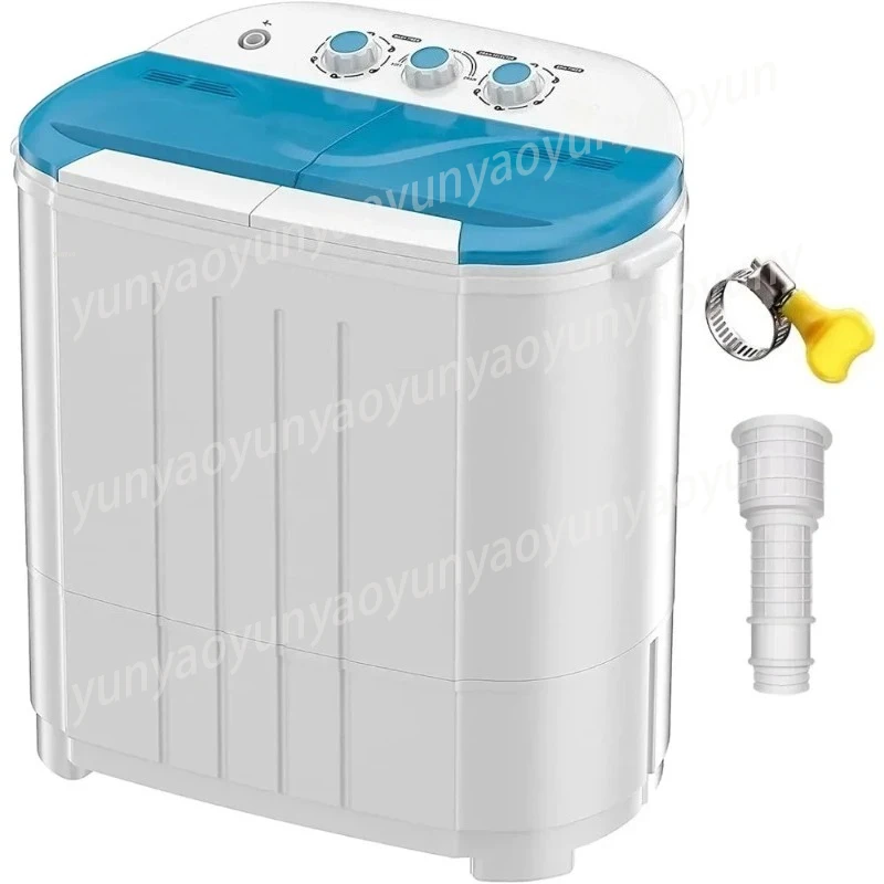 -Portable Washing Machine, Twin Tub Washing Machine Compact Spinner Combo with 14lbs Capacity, 9Lbs Washer and 5Lbs Spinner Drye