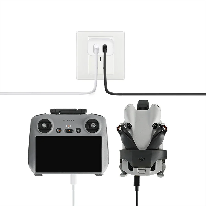 Prise de charge en nitrure de gallium, port USB PD, câble de type C, accessoires de importateur DJI Mini 3, 3Pro, Mini 4 Pro, 30W