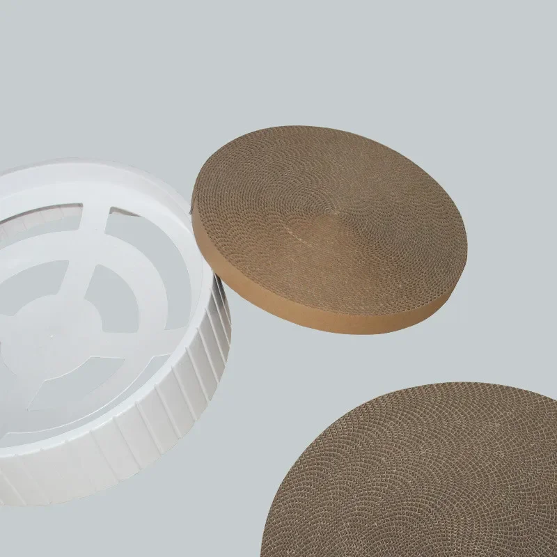 Round Cat Scratcher Pad Grinding Claws Cardboard Corrugated Paper Cats Scratching Board Kitten Scrapers Pet Furniture Supplies