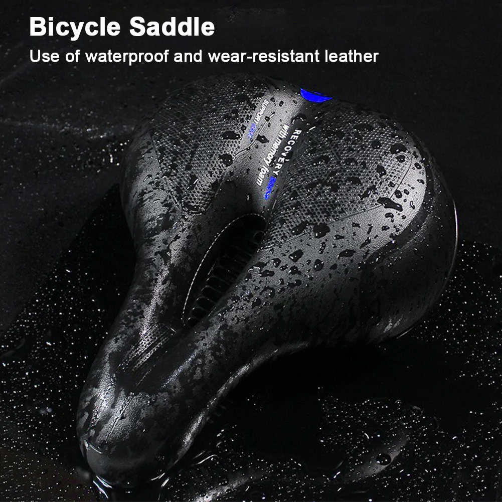

Big Butt Bike Seat Breathable Touring Saddle Comfortable Bicycle Saddle Reflective Sponge Seat Cushion for Cycling Road Mountain