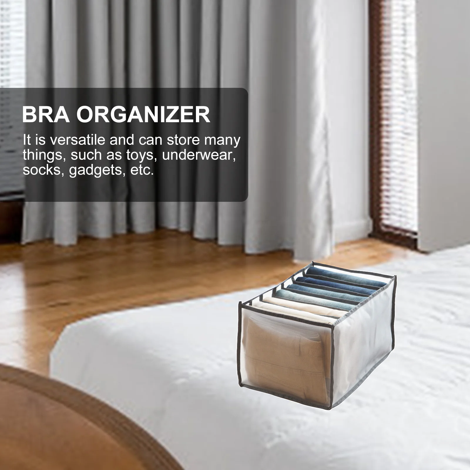 

Underwear Organizer Box Webbing Material Versatile Storage Tool Bra Closet Tidy Container Underwear Organizer