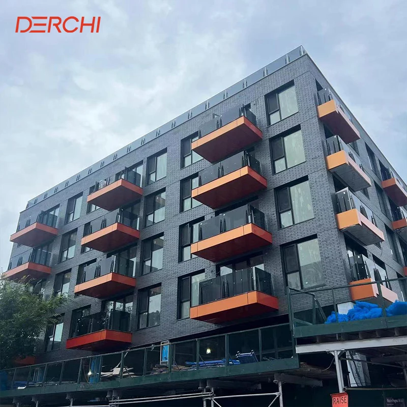 DERCHI NFRC Energy Star Windows Modern Hurricane Impact Soundproof Aluminum Thermal Break French Casement windows