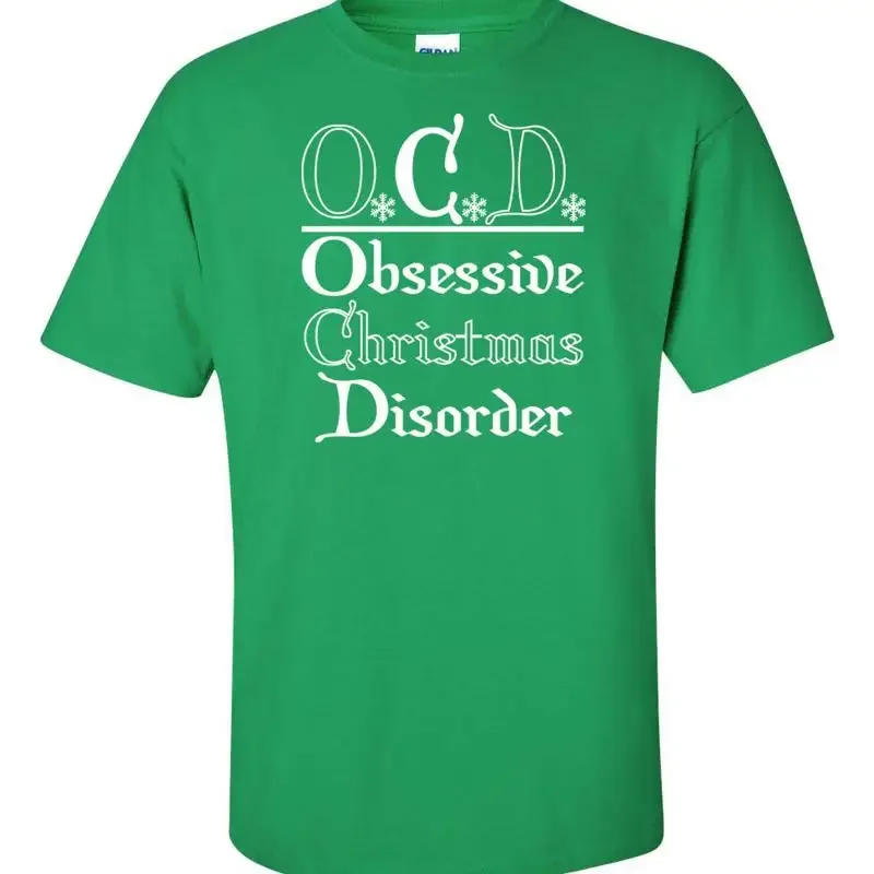 OCD Obsessive Christmas Disorder Merry Holiday Xmas Funny T Shirt 395