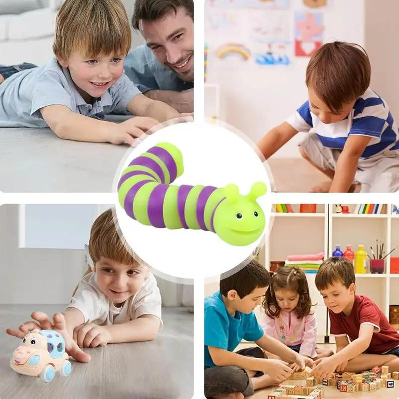 Caterpillar Toys For Kids Baby Rattle Musical Caterpillar Worm Infant Plush Toys Multifunctional Night Interactive Sensory Toys